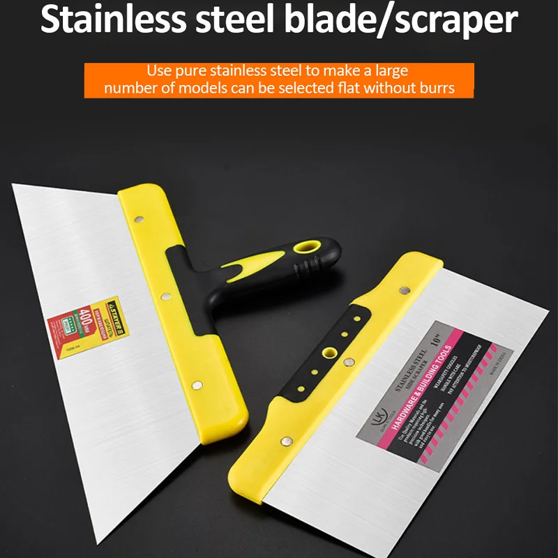Stainless Steel Putty Spatula Drywall Smooth Spatula Flexible Paint Finishing Putty Building Tools Wall Plastering Tools