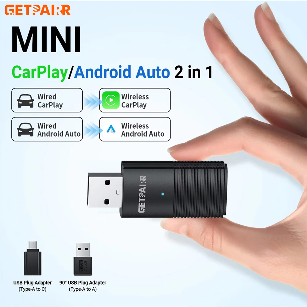 GetPairr Wireless CarPlay Dongle Android Auto Mini Adapter