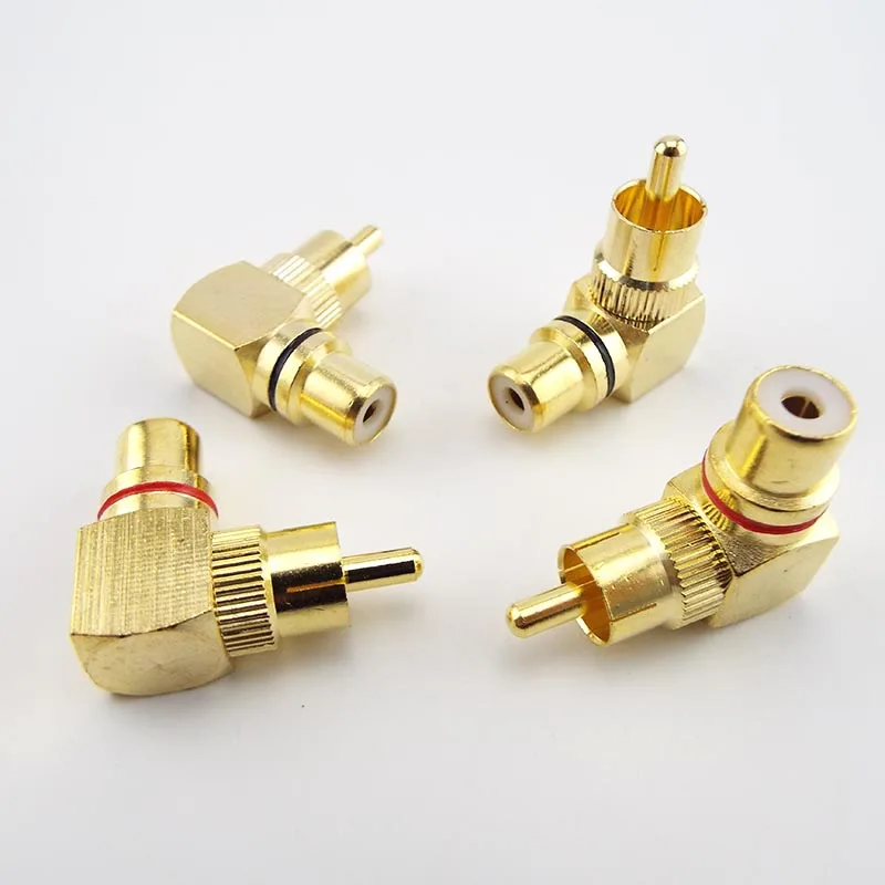 4 шт., переходники RCA под прямым углом, разъем «штырь-гнездо» (art.: 3920c5cc3e7fb) - 3920c5cc3e7fb