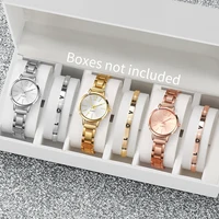 6PCS/Set Women's Watch Fashion Steel Band Quartz Watches Diamond Bracelets Set（Without Box） - Image 2