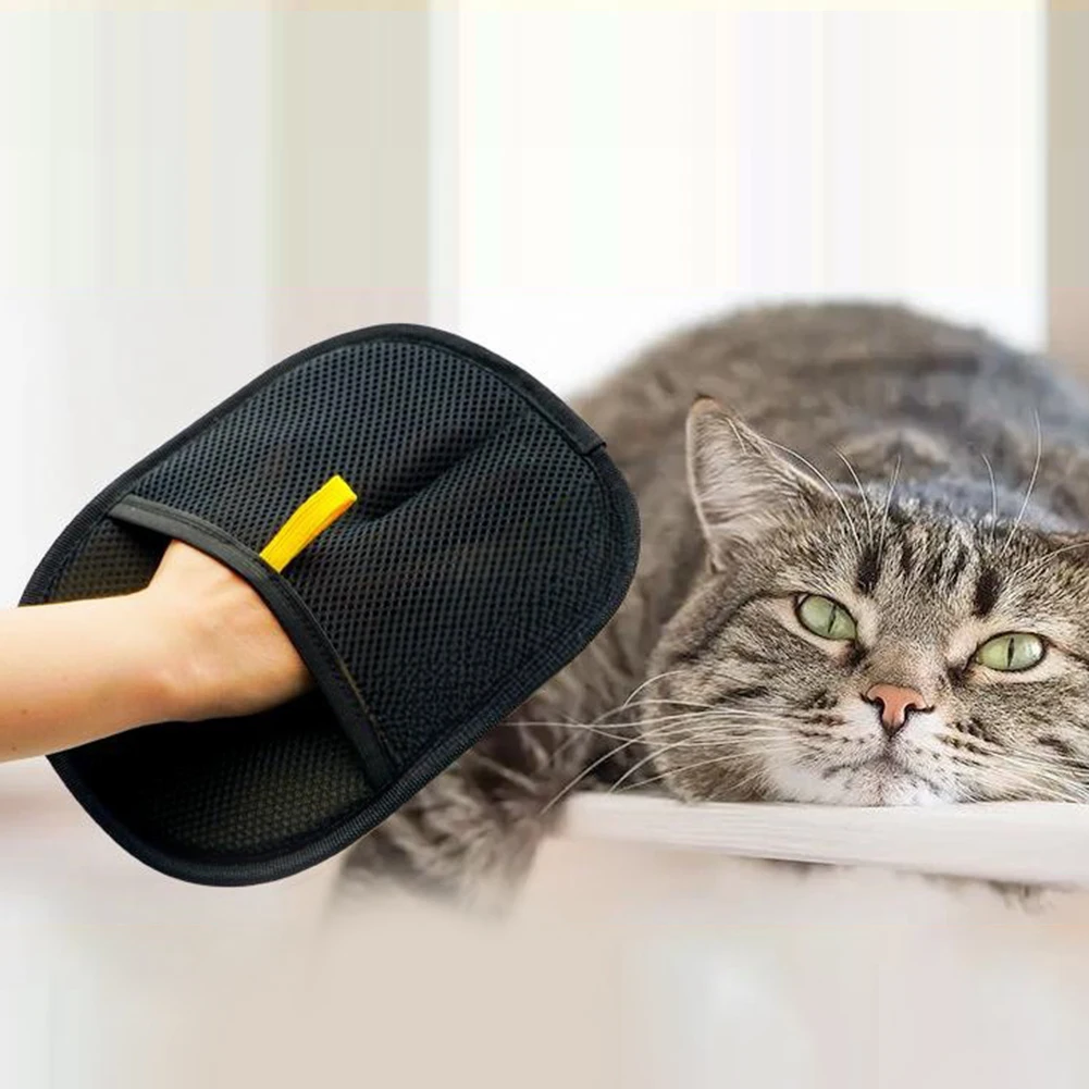Double Sided Pet Grooming Gloves for Cats Dogs and Rabbits Dual Sided Pet Hair Remover Mitts for Efficient Grooming