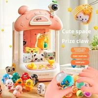 Children's mini doll machine, small household electric sound and light twisting egg clip doll machine, gift grabbing doll machin 1
