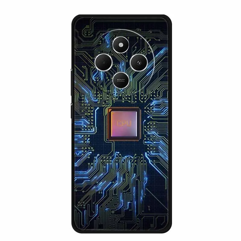 Sleek Black Silicone Shockproof Phone Case - Soft Protective Back Cover