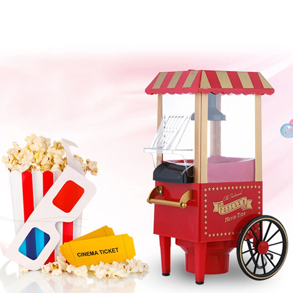 

Electric Popcorn Machine Small Mini Automatic Carnival Popcorn Maker 1100W Corn Making Machine For Household DIY Corn Popper