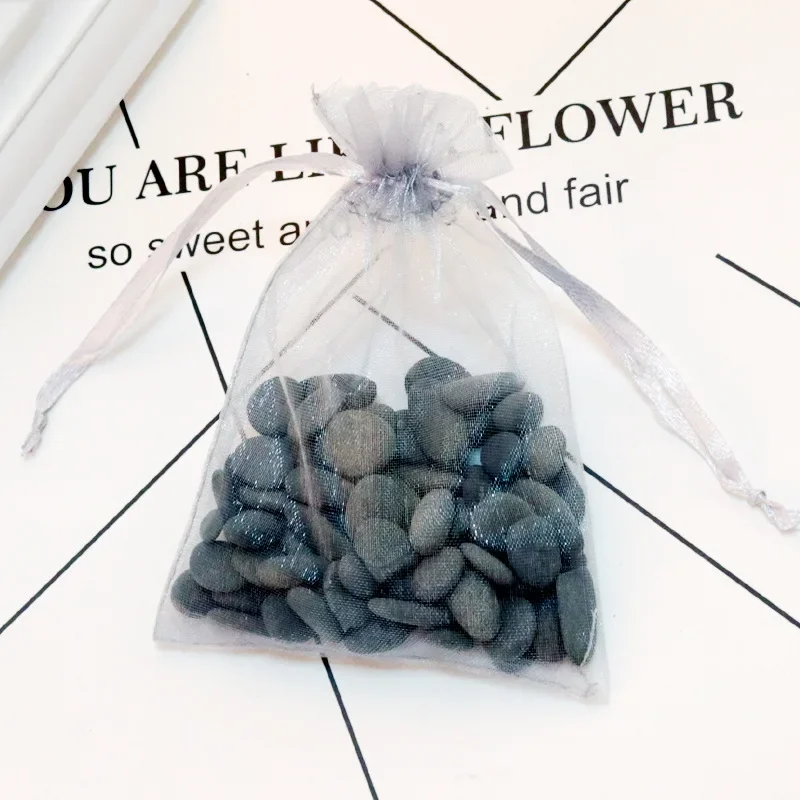 결혼식 크리스마스 생일 선물 포장에 대 한 50 개/몫 Organza 가방 쥬얼리 Tulle Drawstring 가방