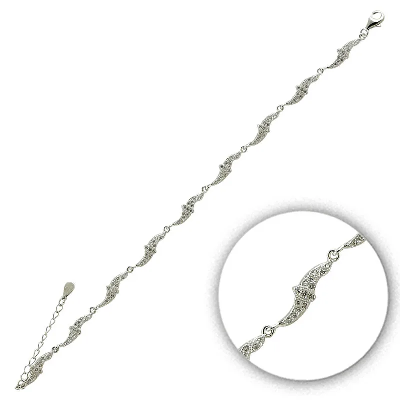 

Silver 925 Sterling Zircon Cubic Zirconia Bracelet