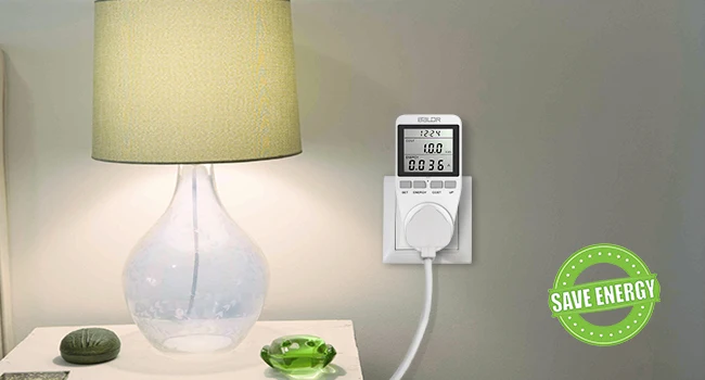AC 110V/220V Light Wattmeter Power LCD Energy Meter Power Monitor EU Plug Socket