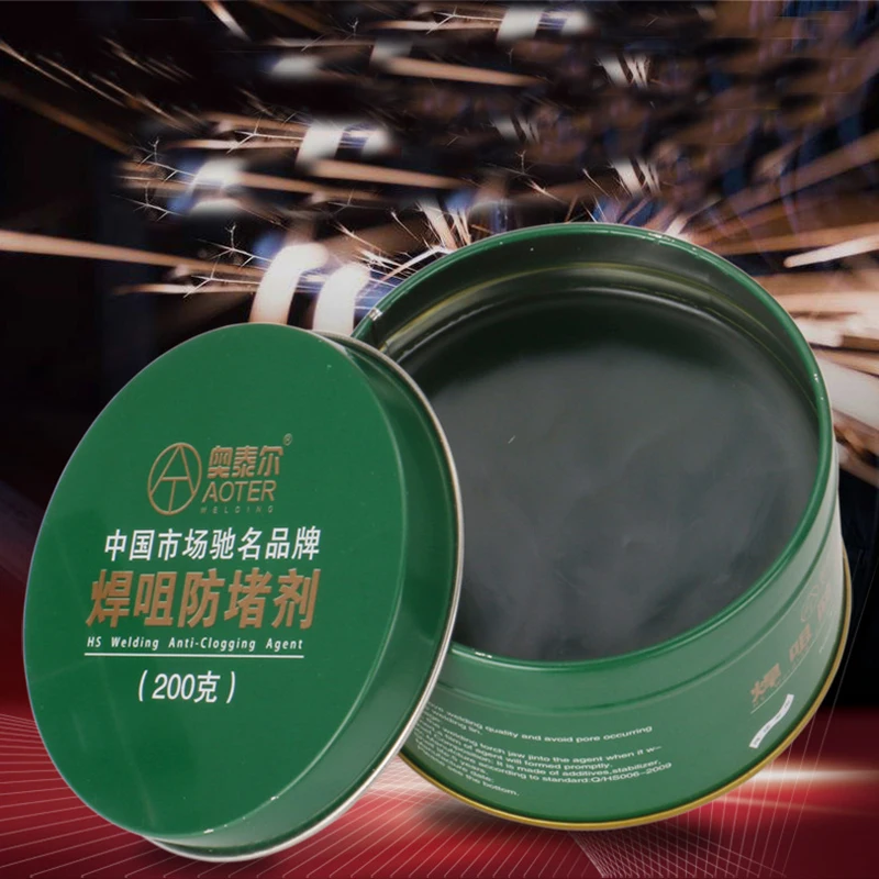 200g Special Anti Plugging Paste for Welding Gun Welding Nozzle Paste Anti Plugging Flux Welding Paste flame retardant welding hat fireproof welding hats anti scalding hat welding protection equipment