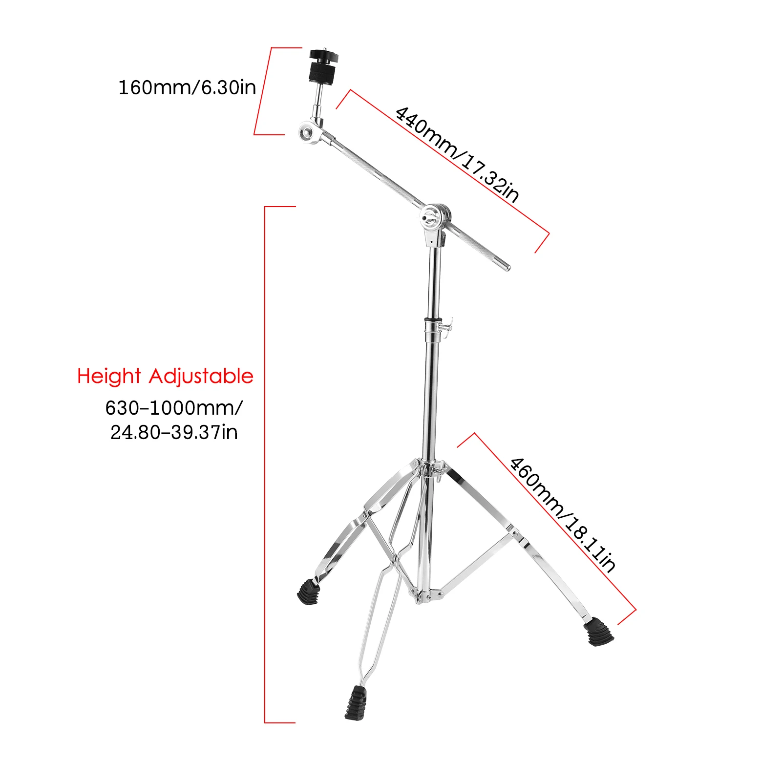 

Cymbal Stand Straight & Boom Cymbal Stand Double Braced Legs Height & Angle Adjustable Drum-kit Cymbal Support Rack Heavy Boom