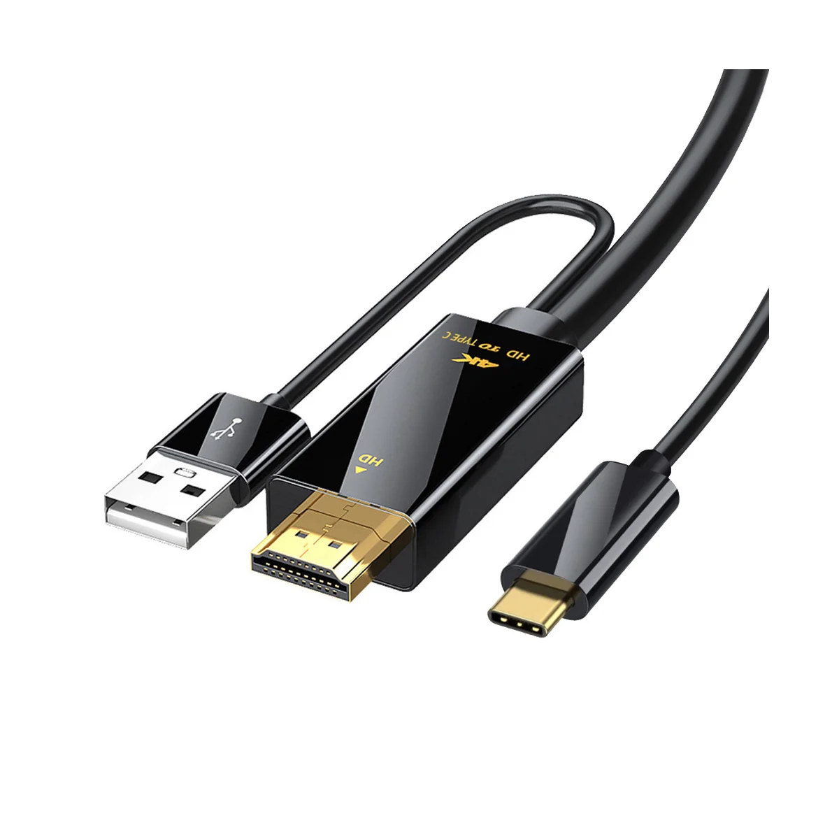 

Кабель-преобразователь HDMI-совместимый с Typc C, адаптер 4K 60 Гц для ПК, ТВ-приставок, Xbox, PS4, PS5, проекторов ноутбуков