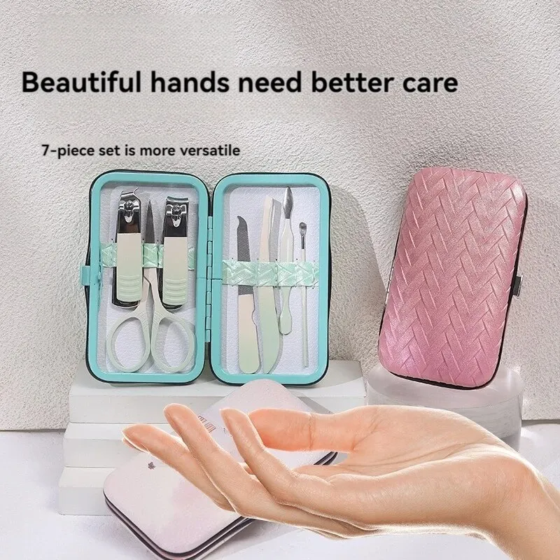 Nail Clippers 7pcs Stainless Steel Dead Skin Clipper Pedicure Manicure Implement Full Set of Professional Scissors Nail Clippers Nail Scissors