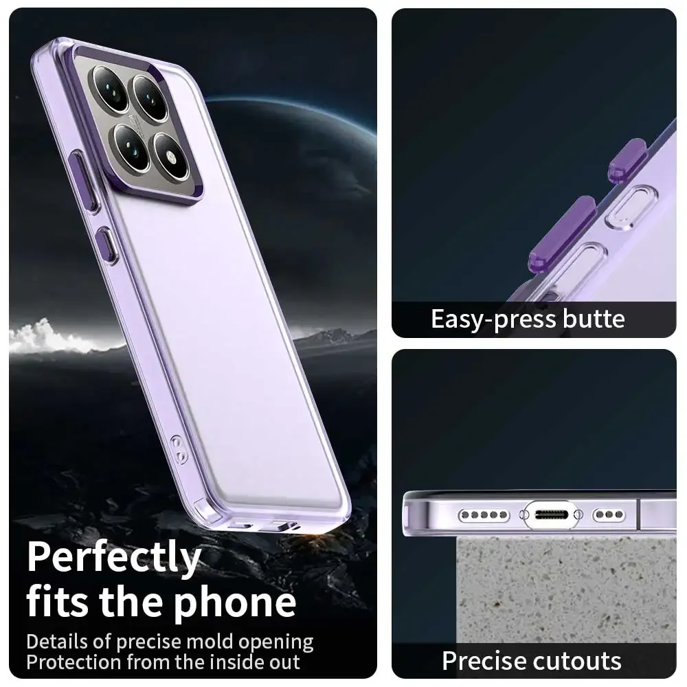 Matte Translucent Shockproof Phone Case - Frosted Finish Cover