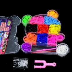 600pcs Children Diy Toys Rubber Bands Bracelet Loom Girl Hair Band Colorful Gum Make Woven Bracelets Kids Craft Gift Toy