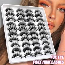 GROINNEYA lashes 5/10/20 pairs 3D Faux Mink Lashes Natural False Eyelashes Dramatic Volume Lashes Eyelash Extension Makeup