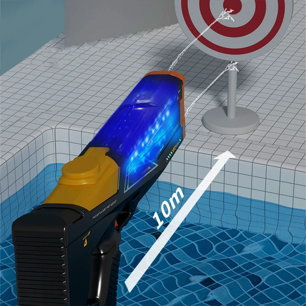 Double Water Jet Electric Water Gun Automatic Storage Portable Gun Summer Beach Outdoor Fighting Boys Children's Play Toys