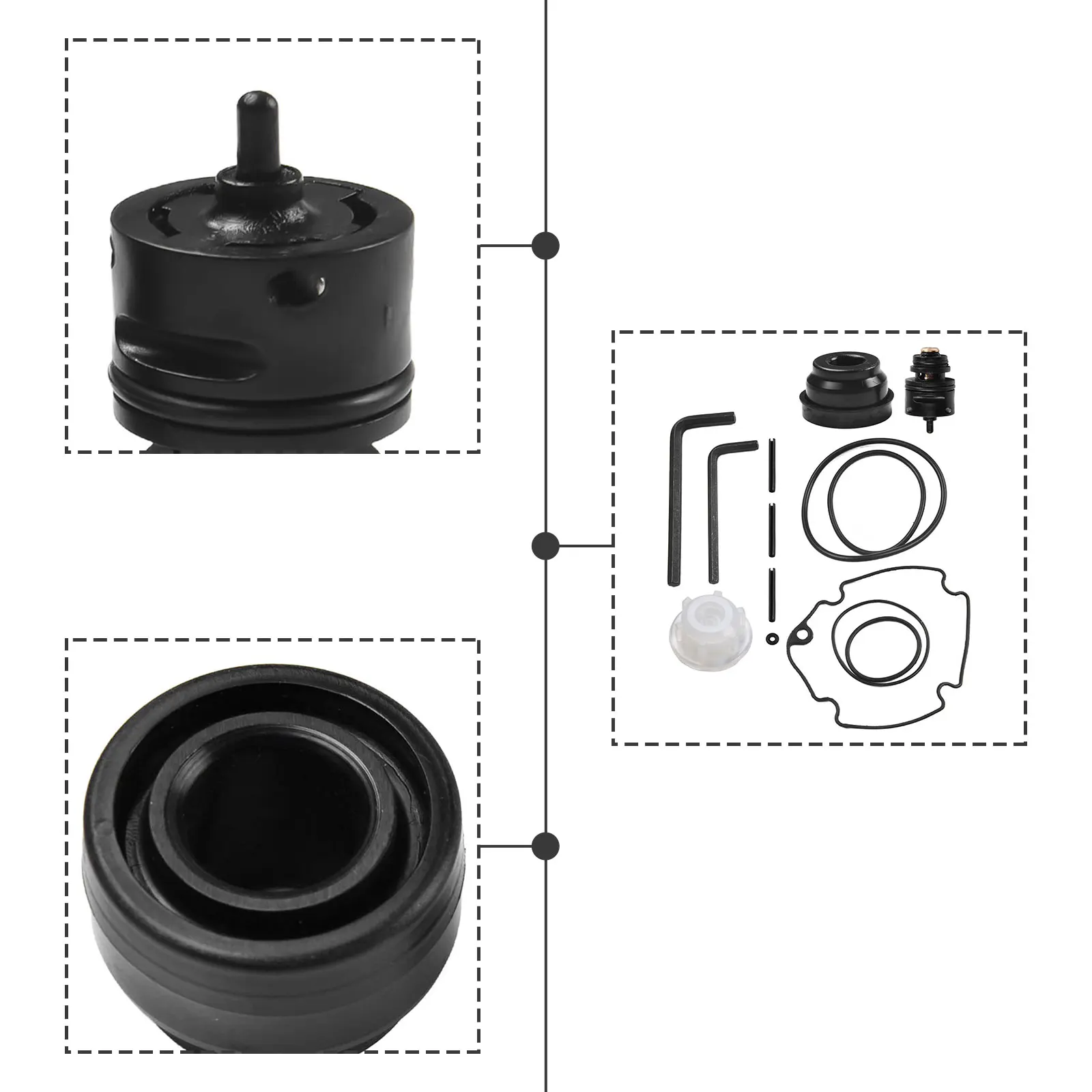

Practical Nailer Overhaul Kit Parts 1 Set 910463 Accessories Fittings For Porter Cable RN175A Type 1 Rubber + Metal