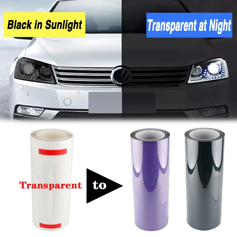 Intelligent UV Color Change TPU PPF Photochromic Headlight Film For Any ...