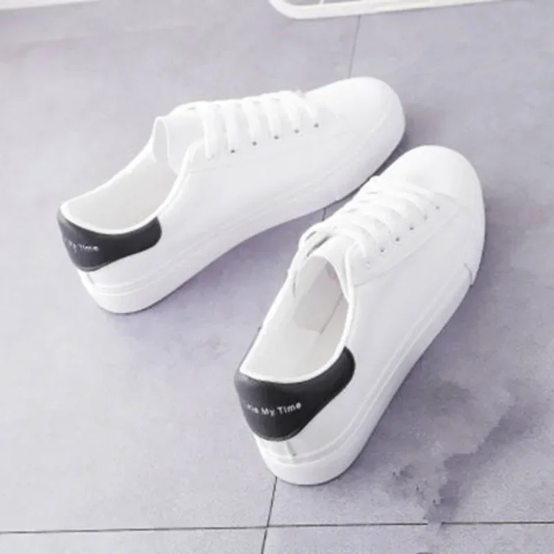 Fashion Women's Vulcanize Shoes Casual Classic Solid Color PU Leather Shoes Woman Casual White Sneakers casual sneakers