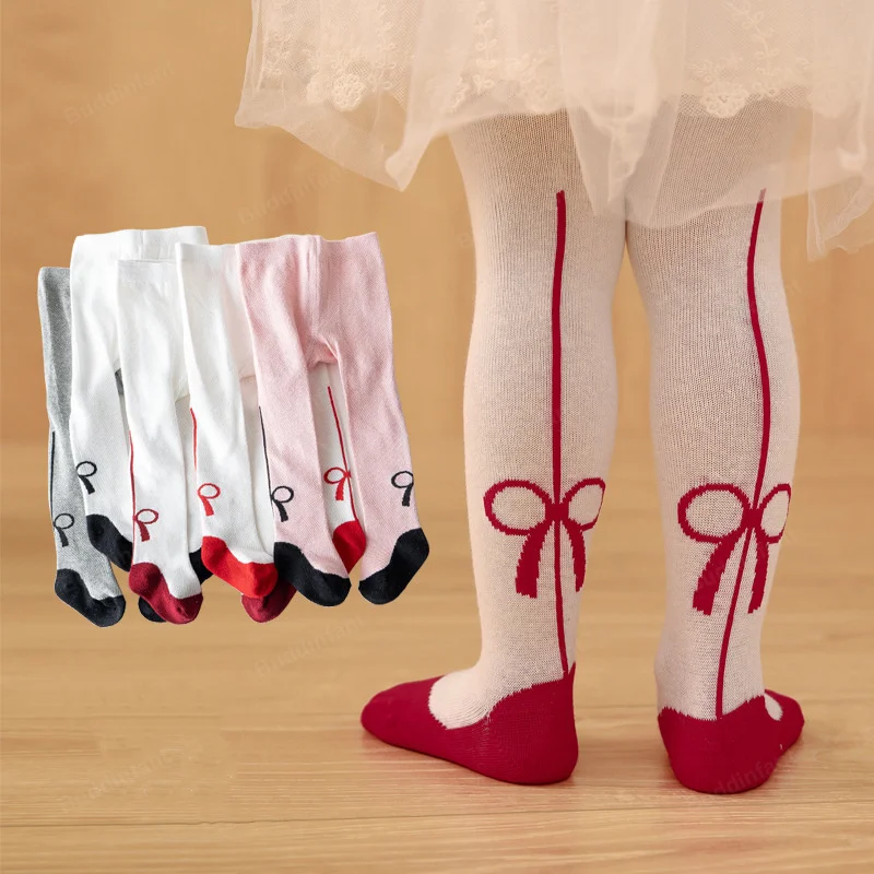 Soft Cotton Baby Tights Autumn Spring Warm Elastic Newborn Pantyhose