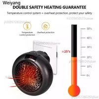 900 Вт мини-подключаемый электрический обогреватель для комнаты, регулируемый термостат, персональный обогреватель со светодиодным дисплеем для офисной комнаты в общежитии — изображение 2