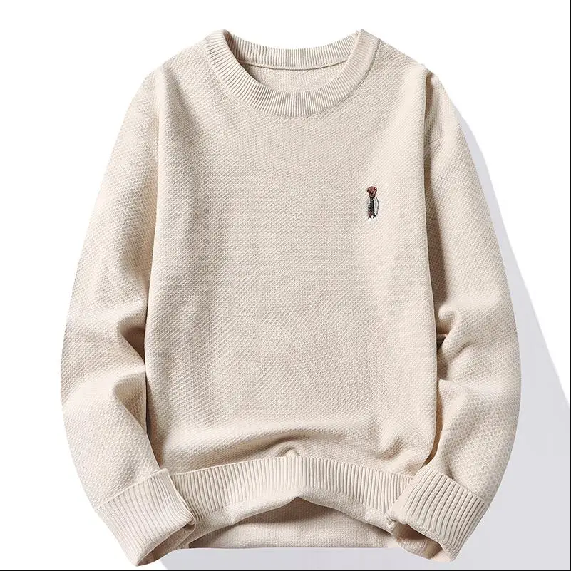 

2022 Autumn Fashion Round Neck Sweaters Men Slim Knitwear Jumper Soft Warm Pullover Male Casual Trendy Jersey Knitted Swe 1807-3
