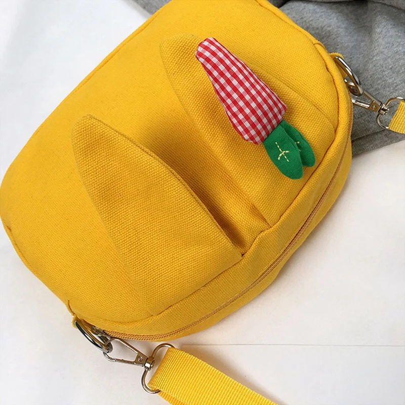 Bolso de lona de Color sólido para mujer, bolso de hombro lindo, bolso de mensajero portátil salvaje, bolso de estudiante, Verano