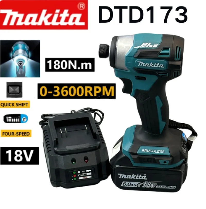 

Makita 173 Blue Starter Wrench Electric Drill Screw Drivers Foreign Trade DTD173 Lithium Electric Drill Electric Driver Tools