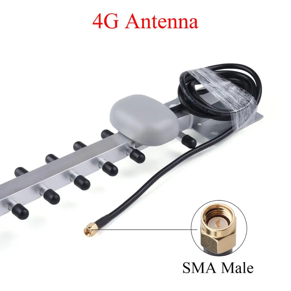 25dBi 고이득 4G/2.4G WiFi 야기 안테나 RP-SMA/SMA 남성 커넥터(케이블 포함) 무선 네트워크 성능 향상용