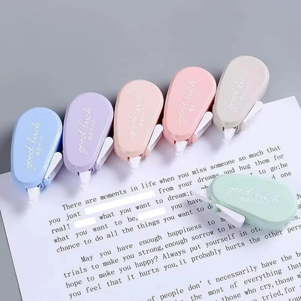 귀여운 마카롱 컬러 교정 테이프, 즉석 교정, 화이트 아웃 교정 테이프, 학교, 사무실, 공예 용품, 6 개/세트