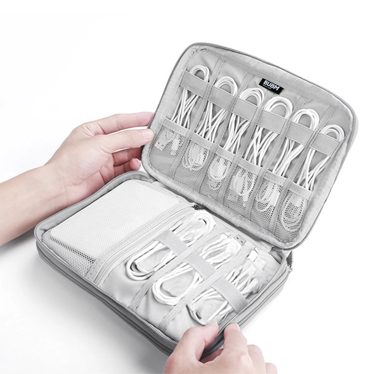 Data Cable Storage Bag Power Bank U-disk Earphones Multiple Compartments Double Layer Storage Bag Portable Convenient Travel storage bag bag organizer storage organizer cable organizer