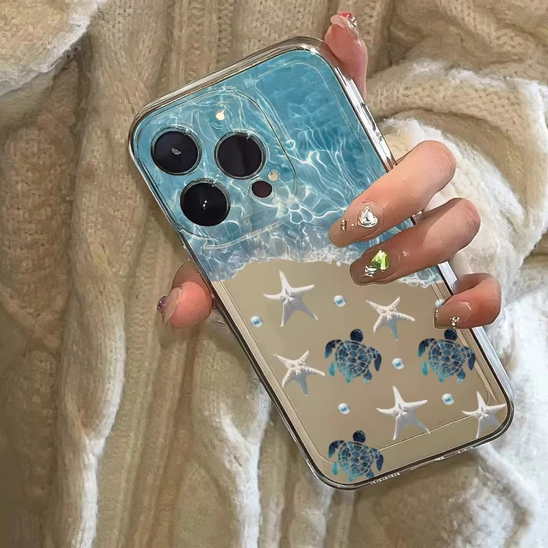 Ocean Turtle Sea Water Clear Soft Phone Case Cover