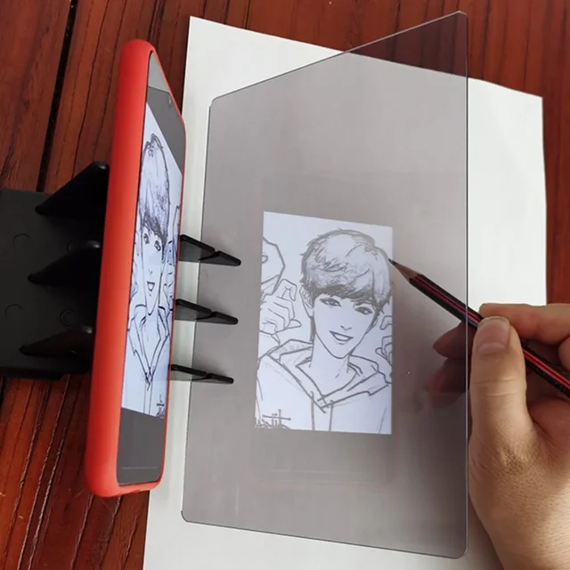 Optical Clear Drawing Board, Portable Optical Tracing Board Image Draw Board Tracing Drawing Projector Optical Painting Board 2