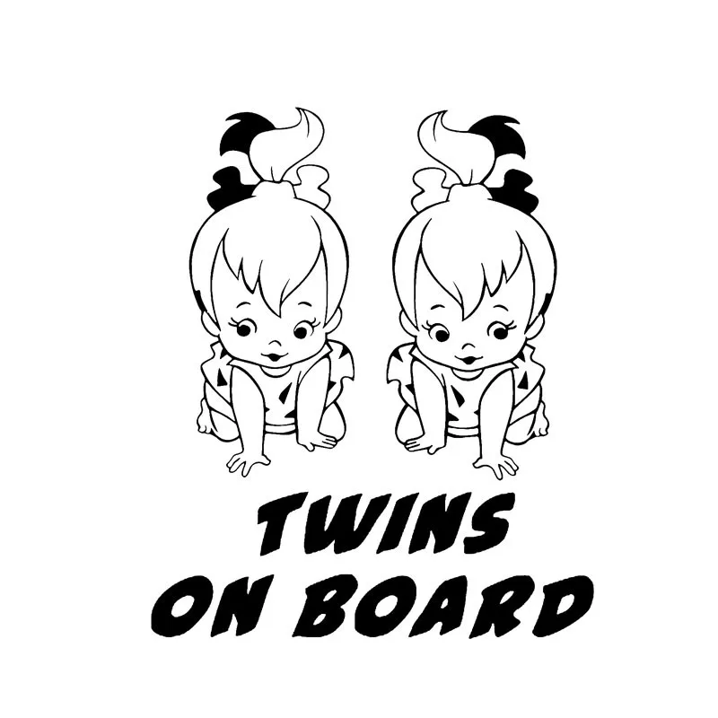 

BABY TWINS ON BOARD Warning Car Sticker Waterproof Decal for Truck Motorcycles Auto Vinyl,15cm*12cm