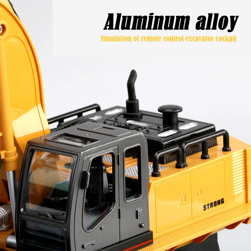 Huina 531 RC Excavator Trucks 11CH 1:16 Alloy Remote Control Engineering Digger Truck Model Electronic Heavy Machinery Toys 2
