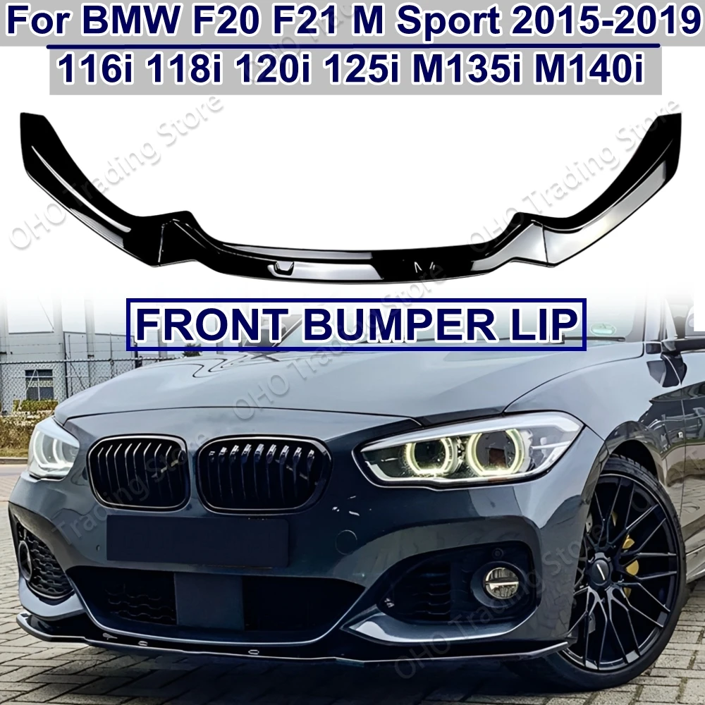

Front Bumper Lip Splitter Diffuser For BMW 1Series F20 F21 LCI M-Power M-Pack Facelift M Sport M118i M120i M135i M140i 2015-2019