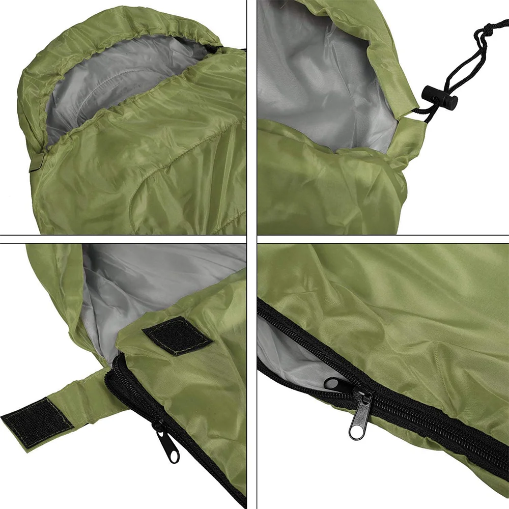Portable Emergency Sleeping Bag for Adults, Warm Compact Design with Zip Closure, 950g Outdoor Travel Camping Sleeping bag