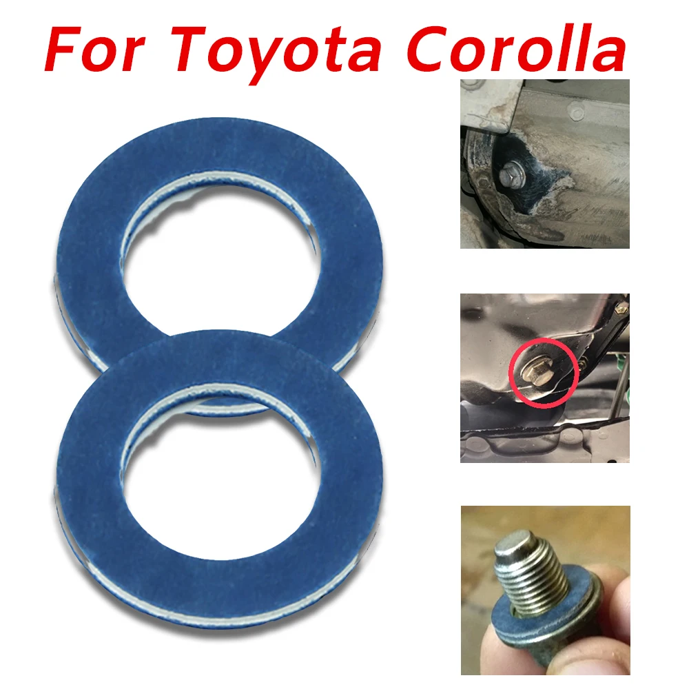Oil Drain Plug Gasket Oil Drain Sump Plug Washer Gasket Seal Engine Crush Accessories Part For Toyota Corolla E160 E150 E140 E130 E120 2002-Allex