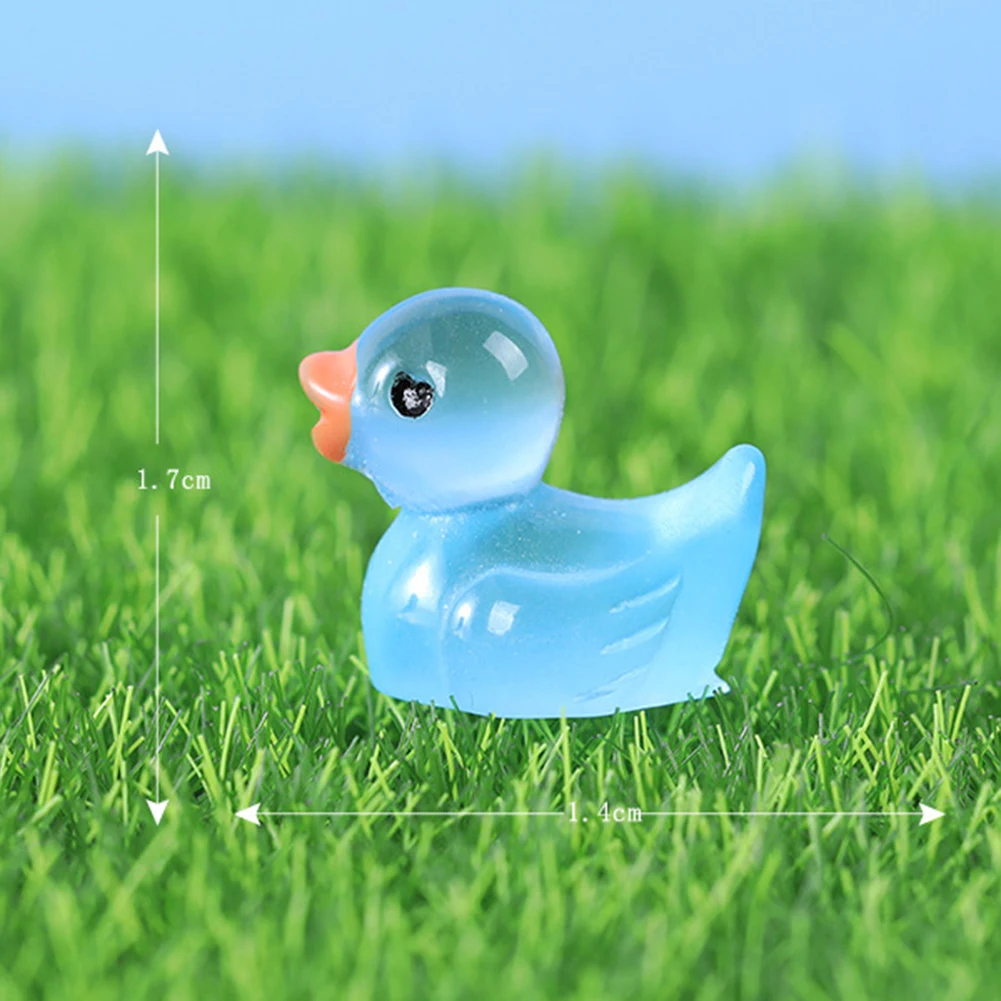 

1 Set Fluorescent Duck Rose Transparent 50pcs Blue Green Landscape Decor Miniature Figures Orange Ornament Purple Resin Durable