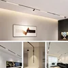 Ultra Thin Magnetic Track Light No Ceiling Required Surface Mounted DC48V Rail Home Store Flood Grille Spot LED Lamp Black White 5