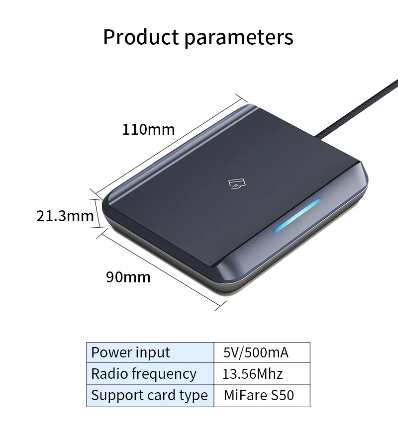 TTLOCK Card Encoder Smart Card Sensor NFC 13.56M M1 IC Card Reader RFID Chip Sca