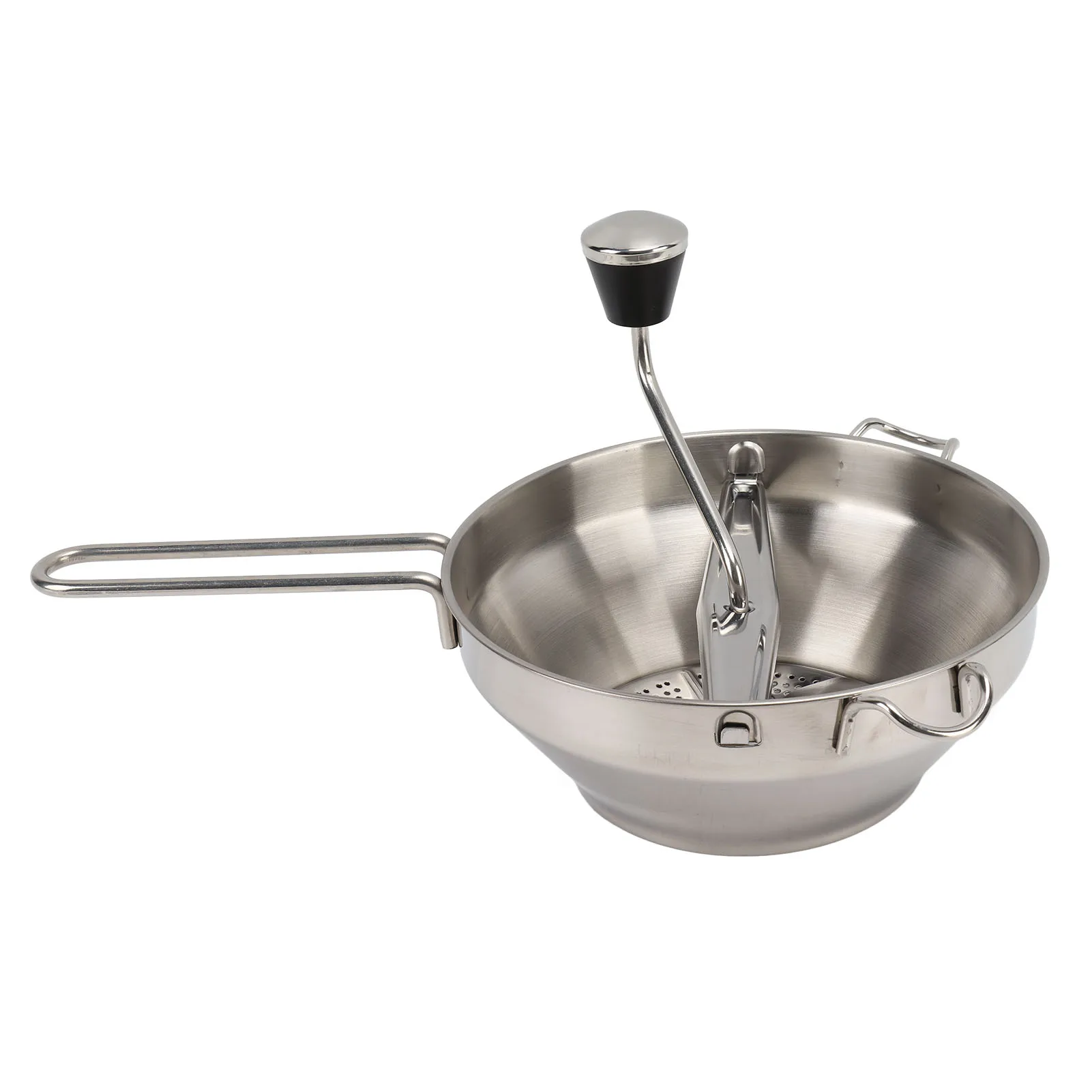 Manual Vegetable Mill Stainless Steel Food Rotary Mill Strainer Potato Strawberry Jam Masher Grinder with 3 Milling Disc