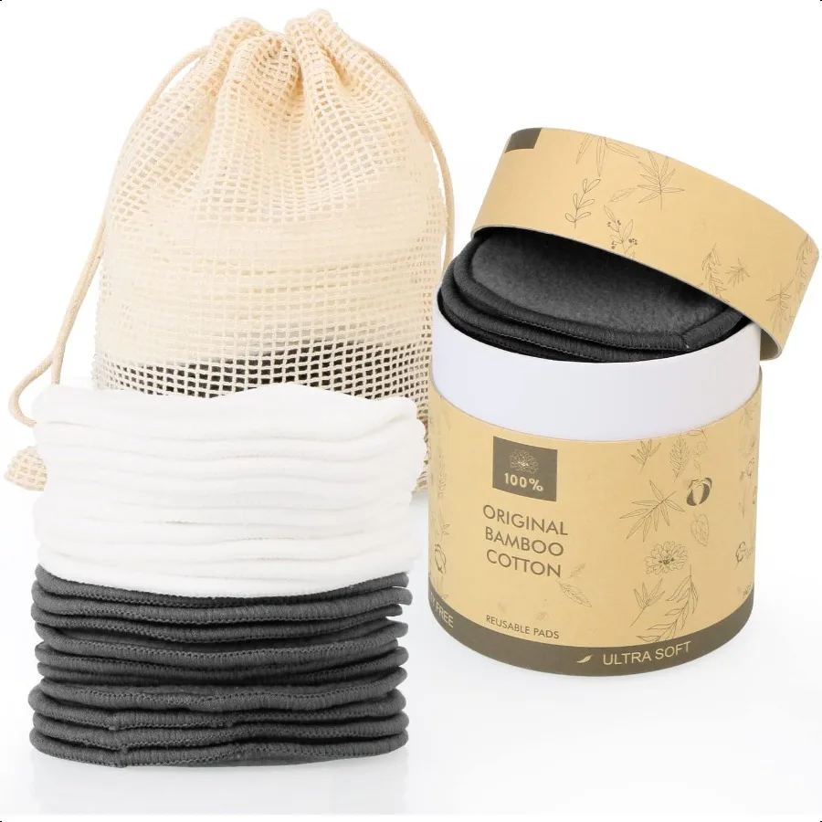 20 Pack Reusable Bamboo Makeup Remover Pads