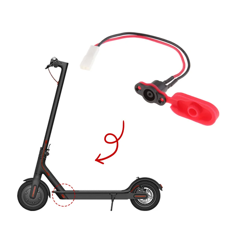 Charging port with waterproof cover for Xiaomi M365 Pro Pro2 scooter replacement parts