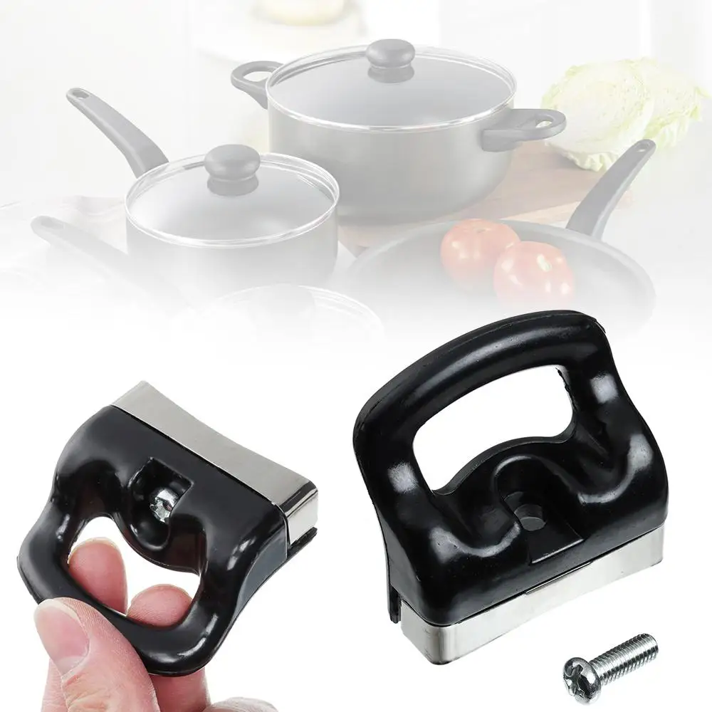 Pot Handle Cookware Accessories 2pcs Universal Pot Handles with Screws Single Hole Pressure Cooker Ear Pan Short Side Handle Grip Replacement