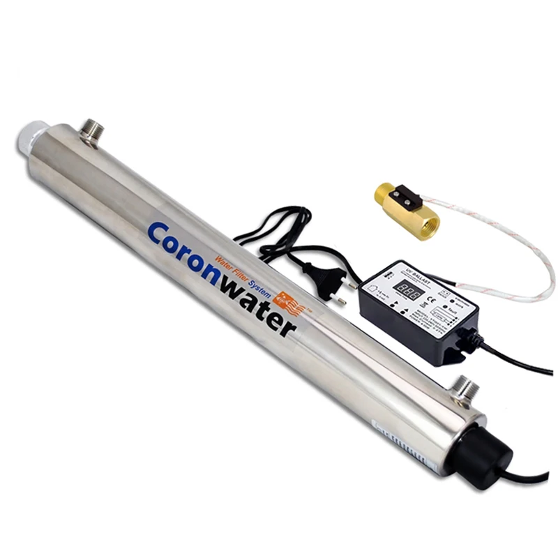 SDE-025กรองน้ำสำหรับใช้ในครัวเรือนแบบ Coronwater 6GPM ultr aviolet พร้อมสวิตช์การไหล 1