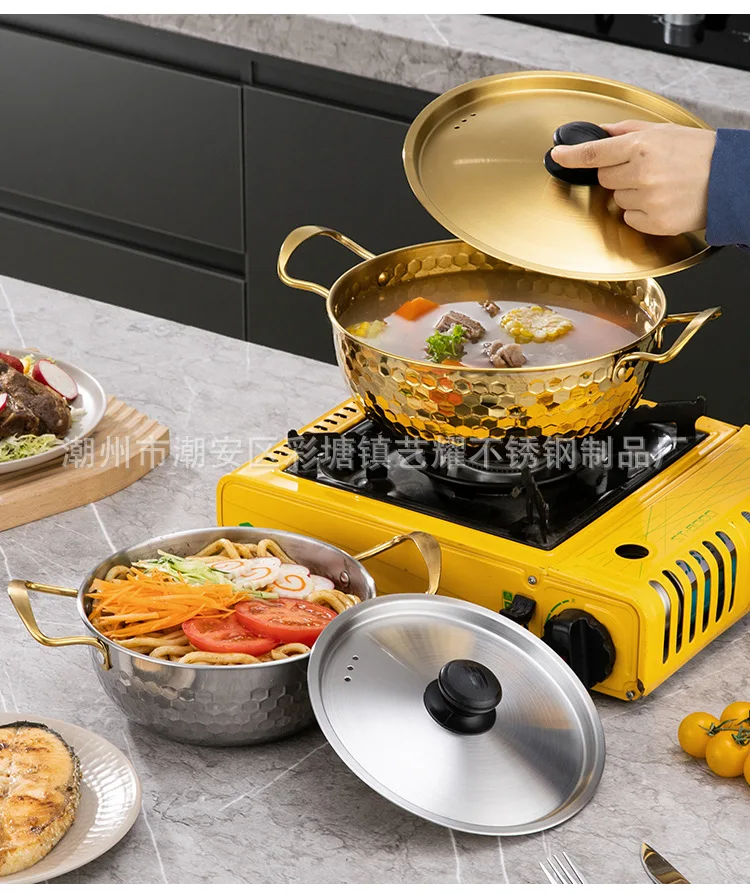 Golden Cooking Pot Hammer Pattern With Cover Special Pot For Golden Instant Noodle Pot For Cooking 20Cm 36 Golden Cooking Pot Hammer Pattern With Cover Special Pot For Golden Instant Noodle Pot For Cooking 20Cm