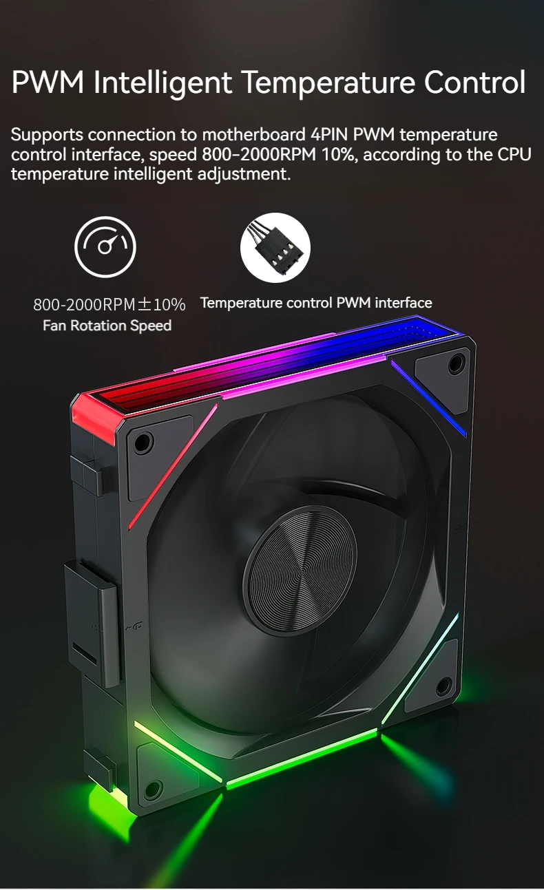 JM-5 High Performance PC Case Fan Strong Heat Dissipation Cooling Case Fans Comp