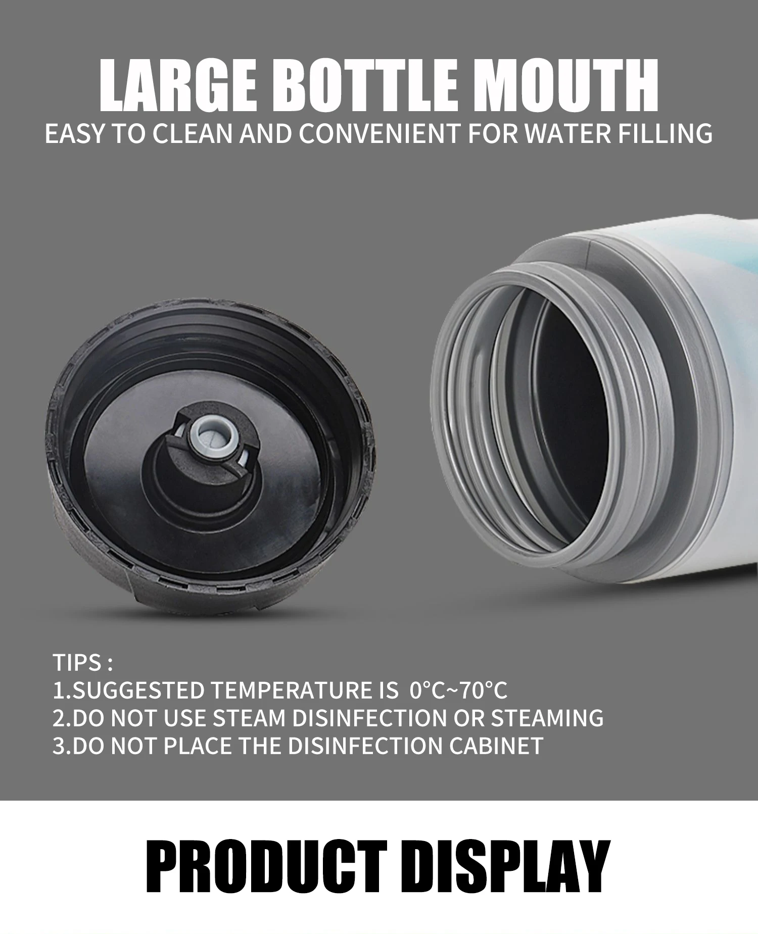 ESLNF Bicycle Water Bottle Ice Protection Sports Water Bottle Large Capacity Fitness Water Cup Outdoor Cycling Water Cup Accesso