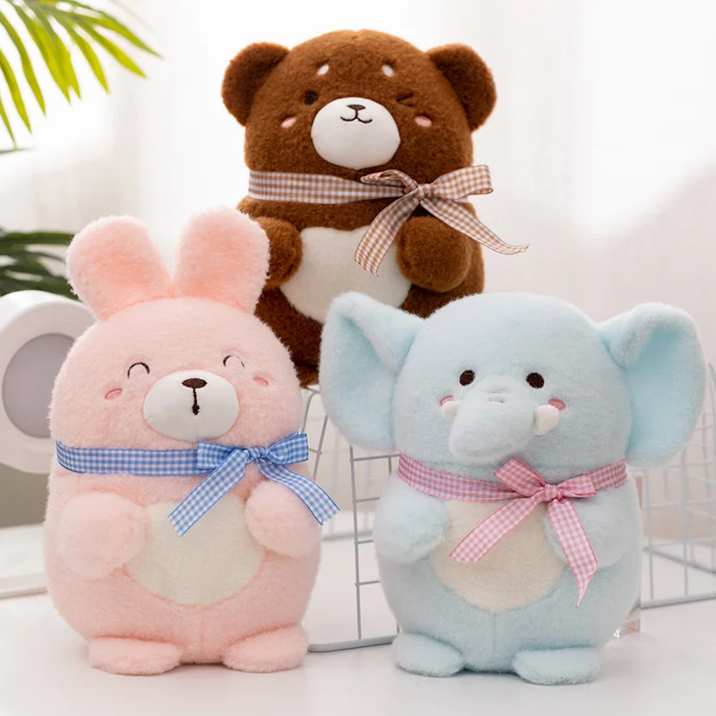 

Kawaii мягкие животные Кукла мультфильм слон Кролик Плюшевая Игрушка мягкий плюшевый мишка игрушки полные животные куклы милые подушки подарки для девочек