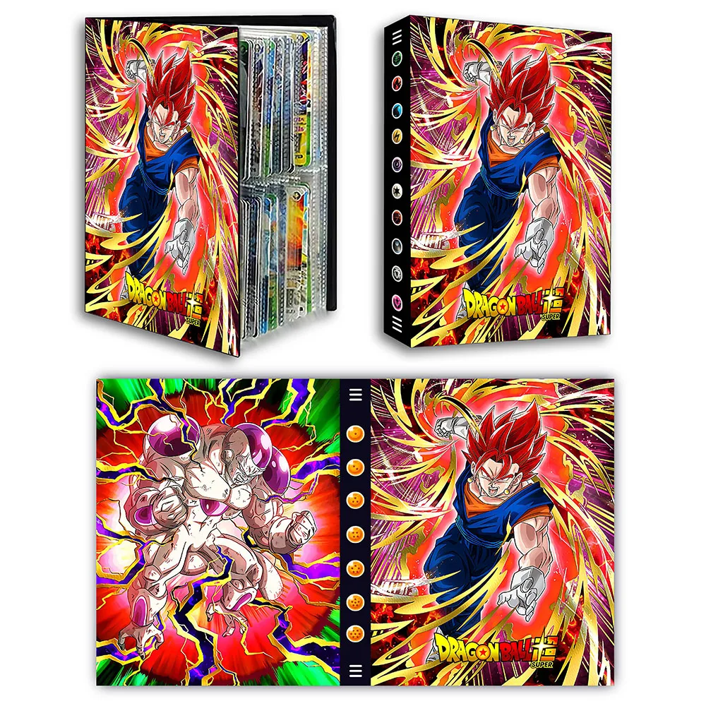 

4Grids New Card Collection Card Book Animation Dragon Ball Sun Wukong Card Storage Card Bag Album Large Capacity Kids Toys Gift
